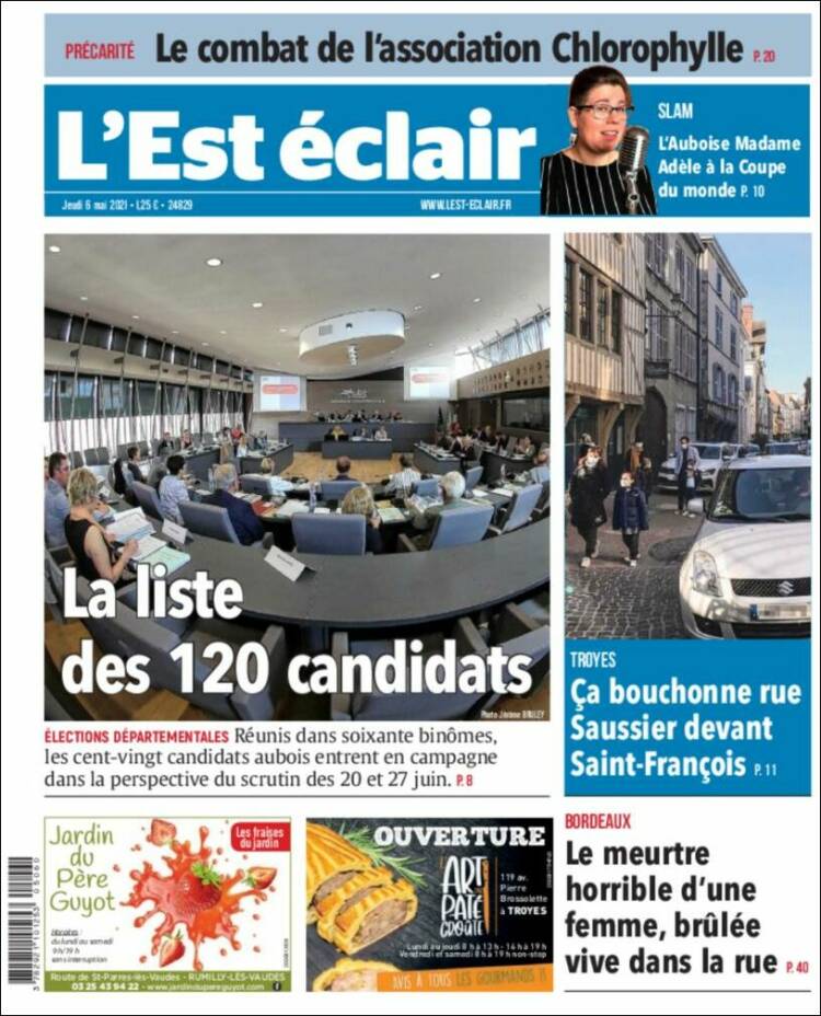 Portada de L'Est Eclair (France)