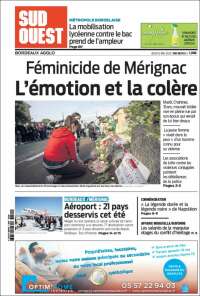 Portada de Sud Ouest (Francia)