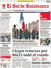 Portada de El Sol de Salamanca (Mexico)