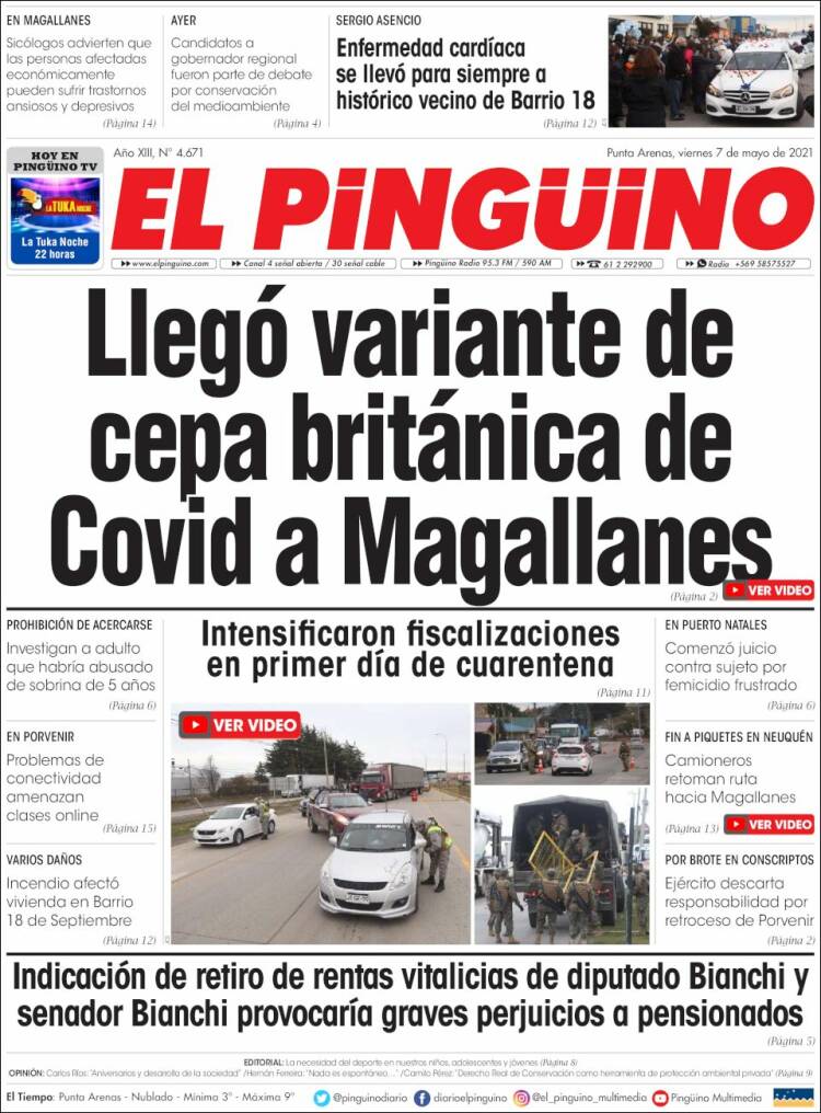 Portada de El Pingüino (Chile)