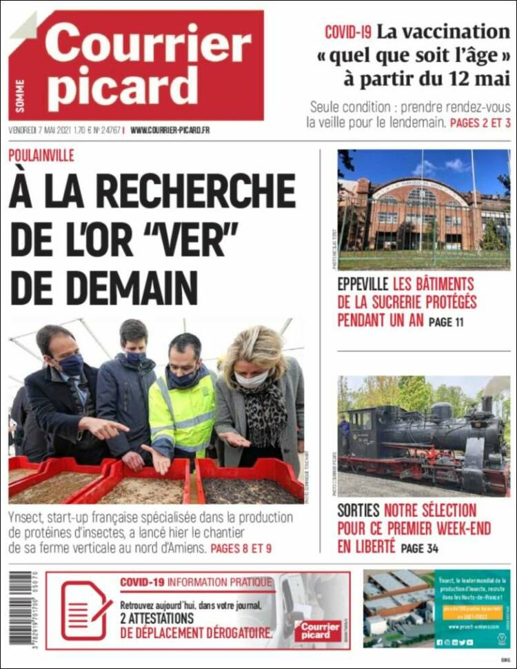 Portada de Courrier Picard (Francia)