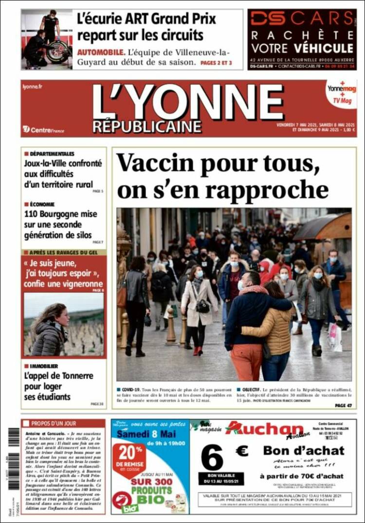 Portada de L'Yonne-Républicaine (Francia)