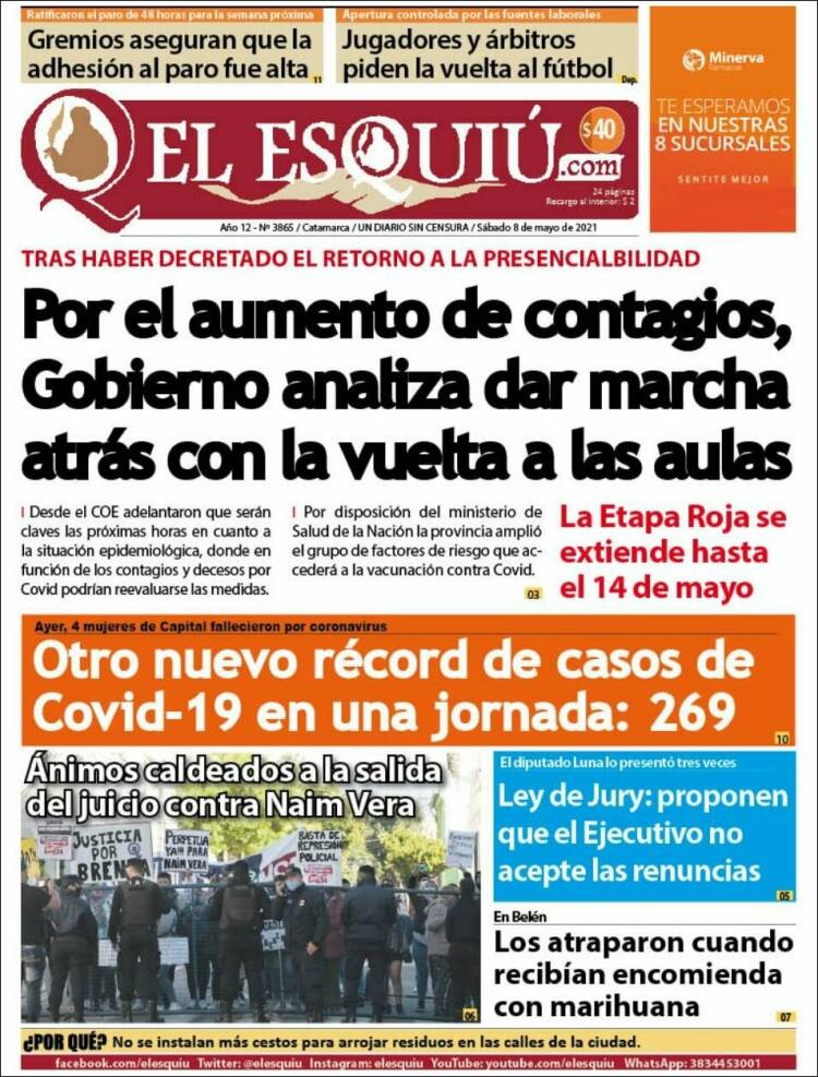 Portada de El Esquiu (Argentina)