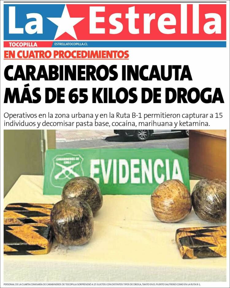 Portada de La Estrella de Tocopilla (Chile)