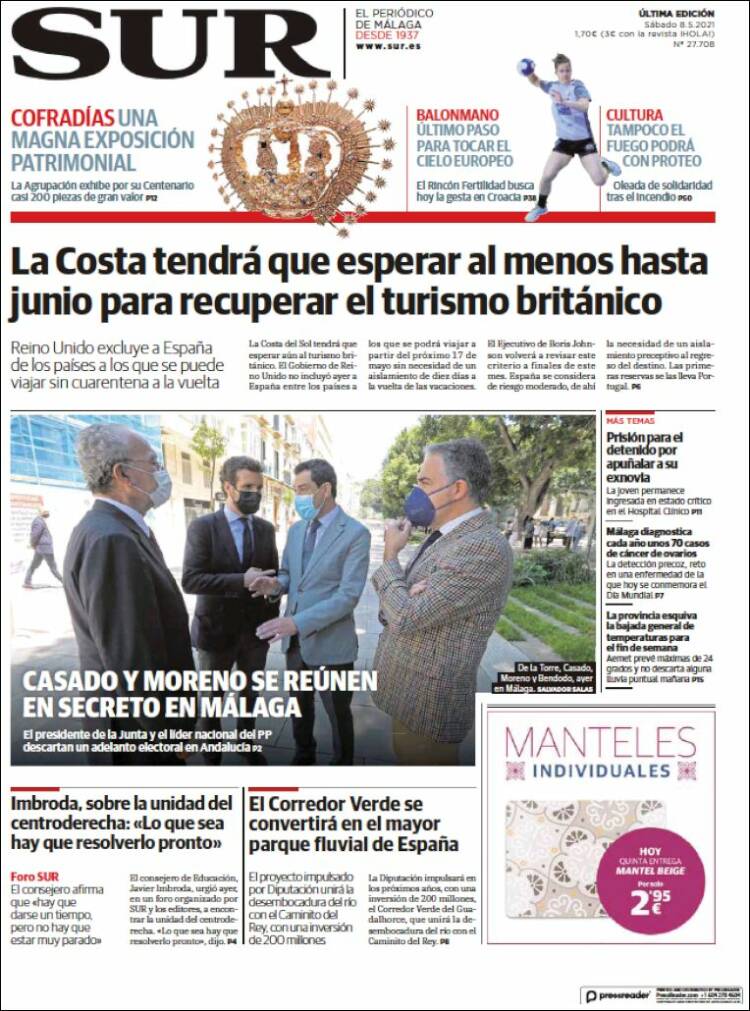 Portada de Diario el Sur (Espa&ntilde;a)