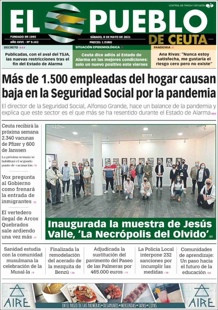 Portada de El Pueblo de Ceuta (Espa&ntilde;a)