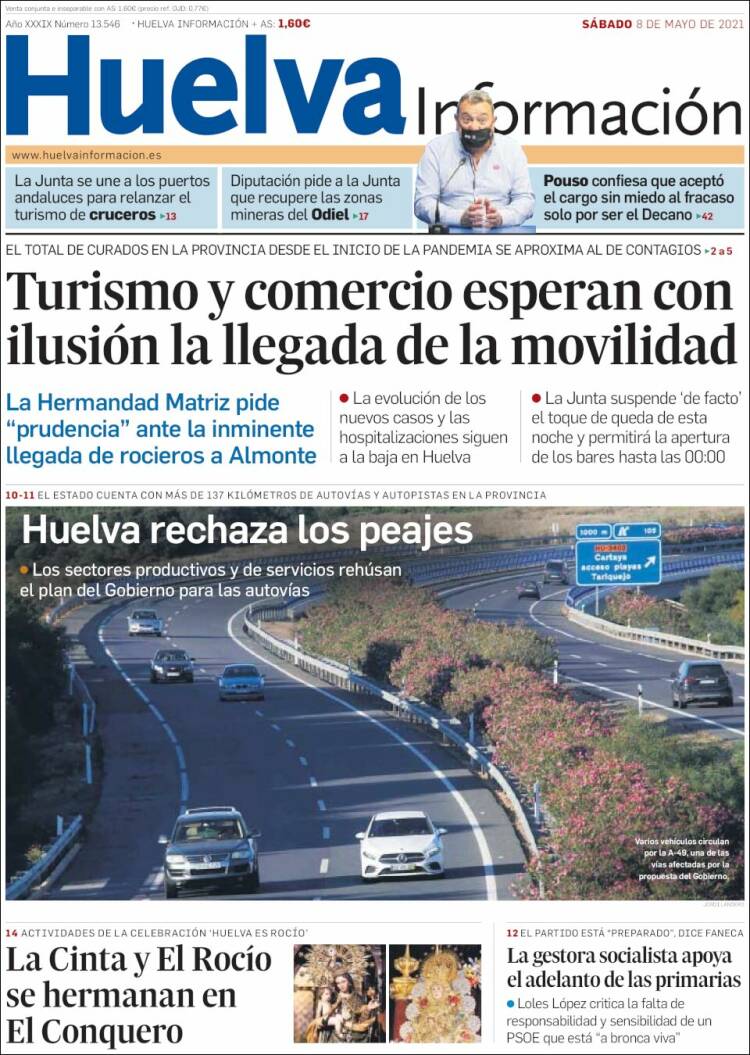 Portada de Huelva Información (Espa&ntilde;a)