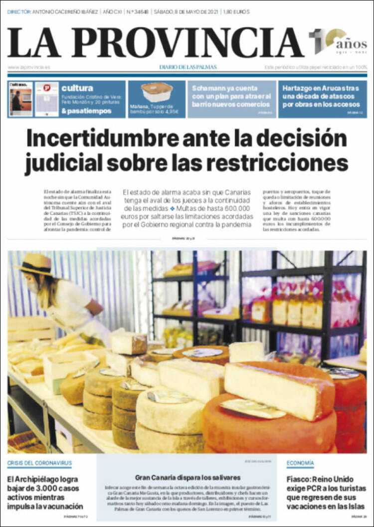 Portada de La Provincia (Espa&ntilde;a)