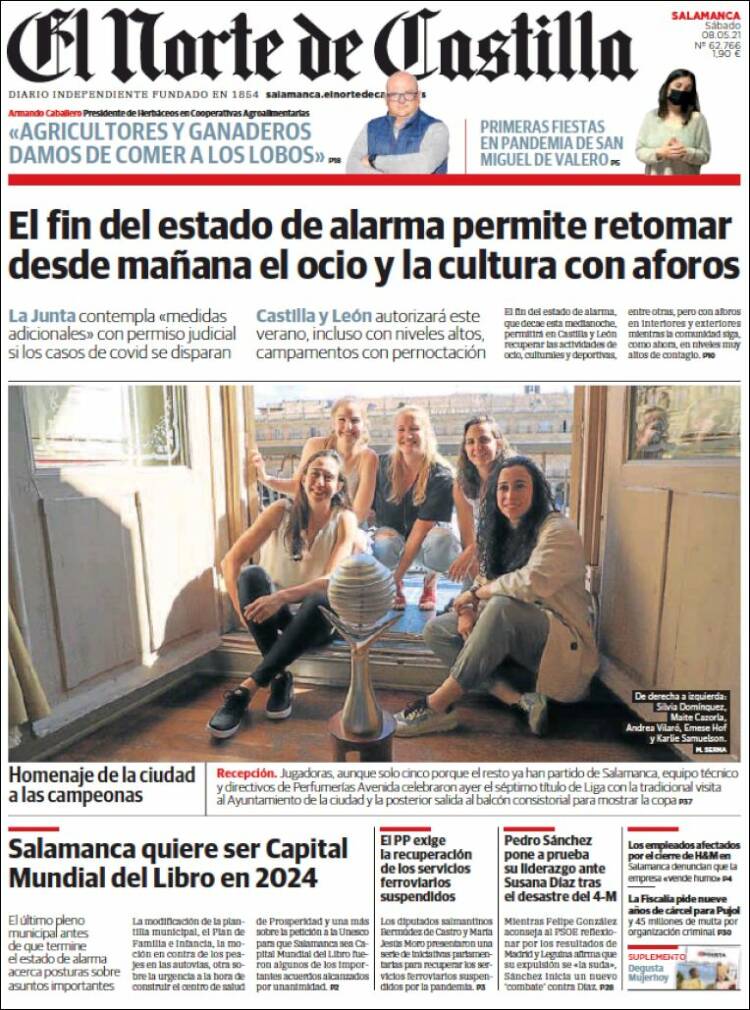 Portada de Norte de Castilla - Salamanca (Espa&ntilde;a)