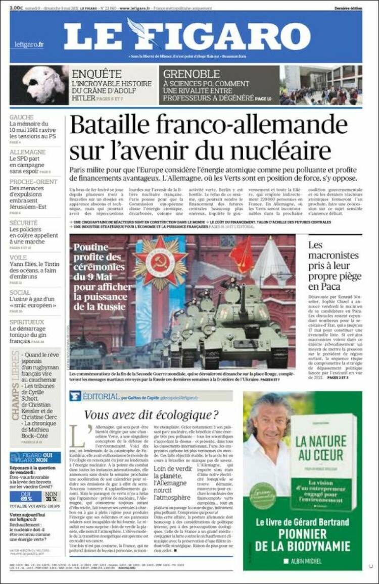 Portada de Le Figaro (Francia)