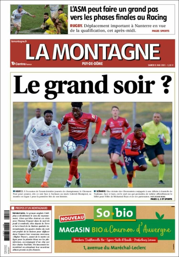 Portada de La Montagne (Francia)