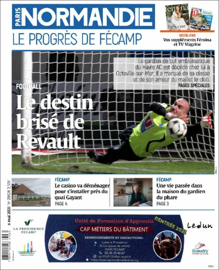 Portada de Progres de Fecamp (Francia)