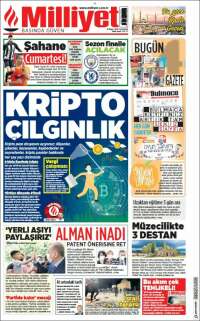 Portada de Milliyet (Turquía)