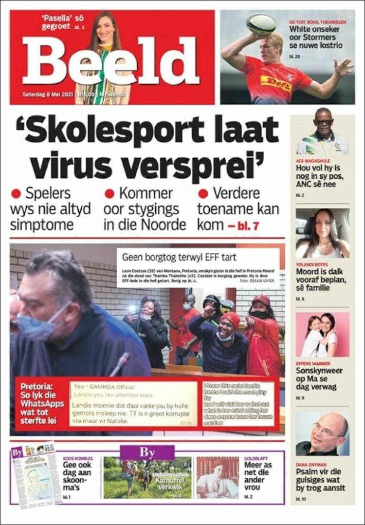 Portada de Beeld (Sud&aacute;frica)