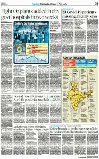 Portada de Hindustan Times (India)