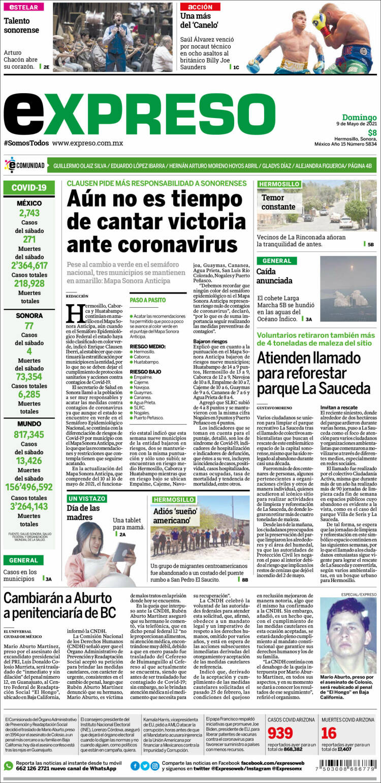 Portada de Expreso (Mexico)