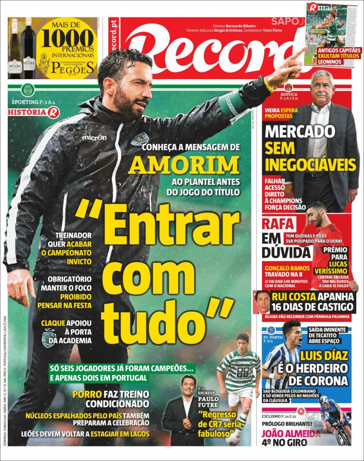 Portada de Record (Portugal)
