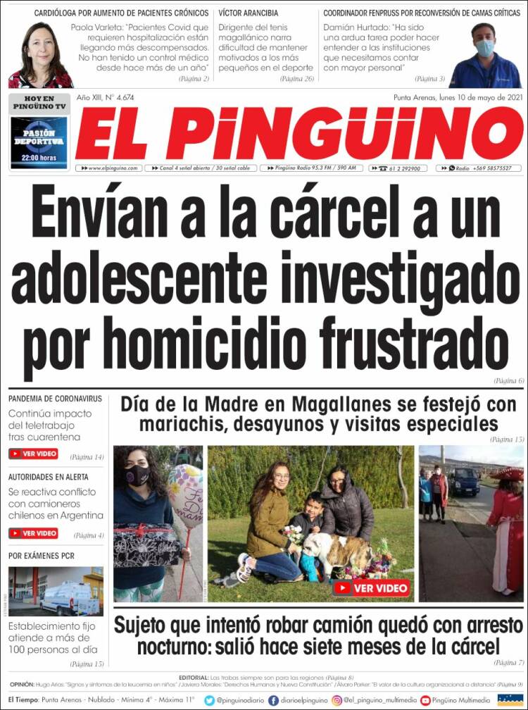 Portada de El Pingüino (Chile)