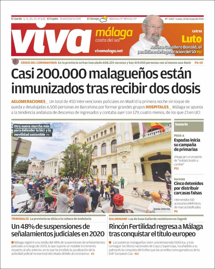 Portada de Viva Málaga (España)