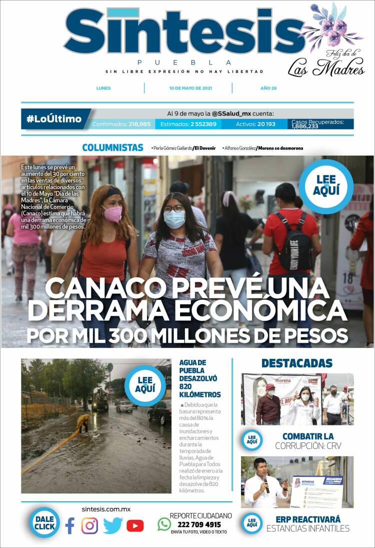 Portada de Síntesis - Puebla (M&eacute;xico)