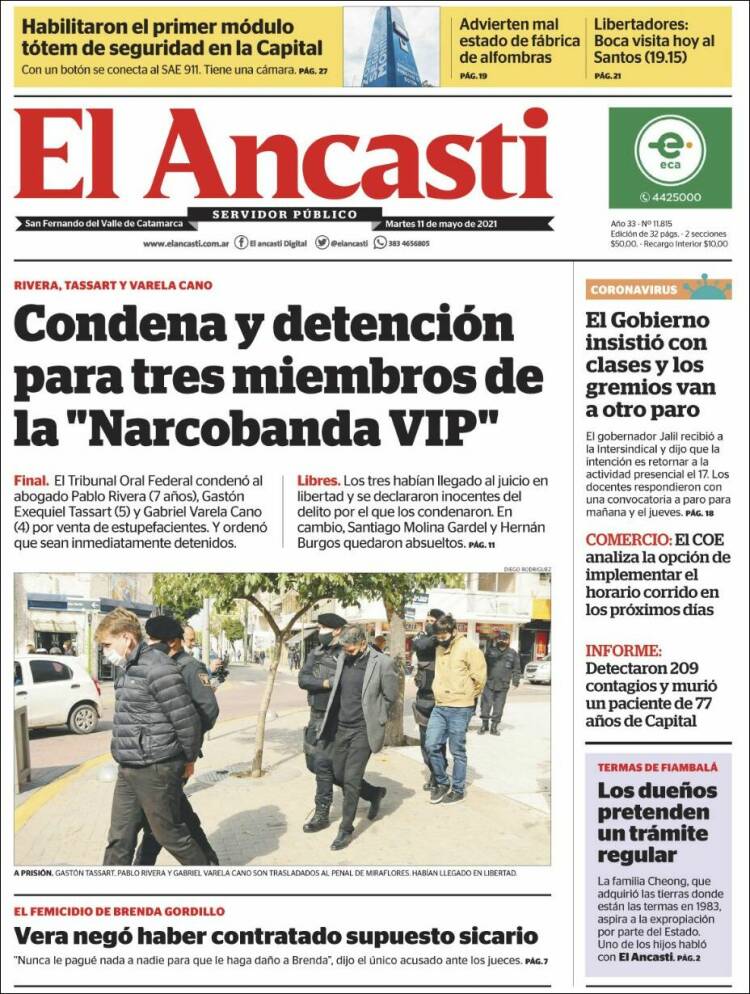 Portada de El Ancasti (Argentina)