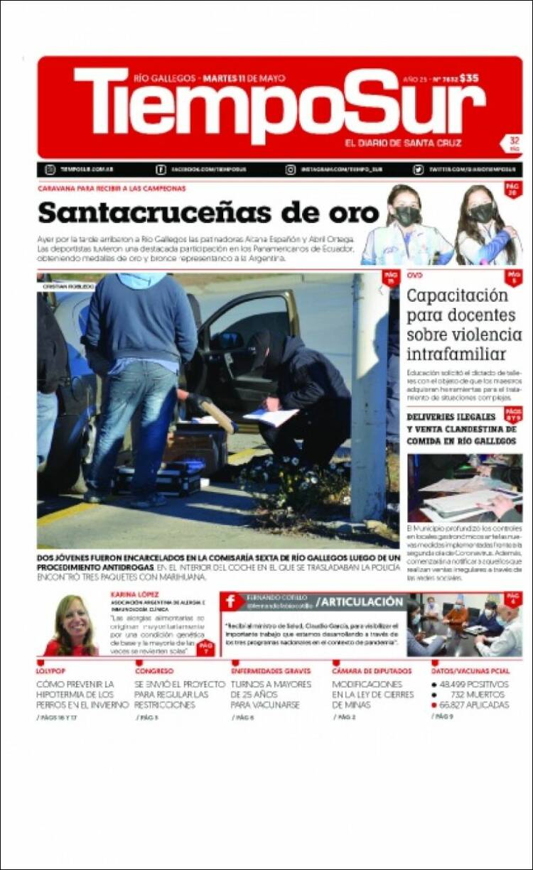 Portada de Tiempo Sur (Argentina)