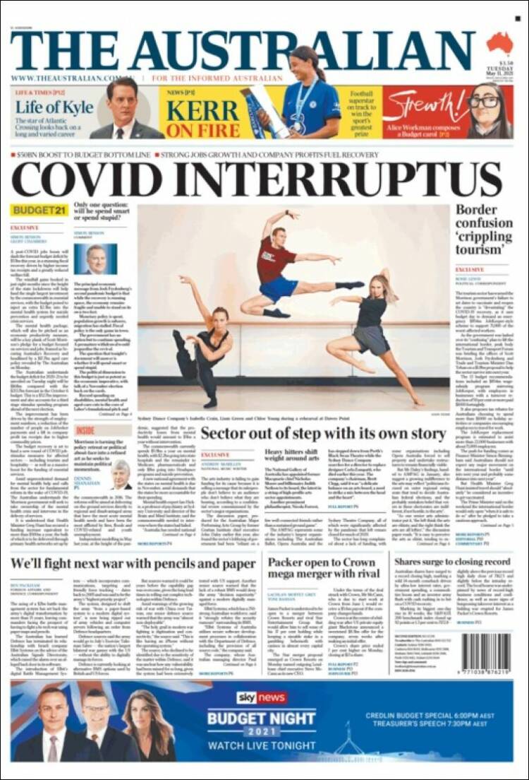 Portada de The Australian (Australia)
