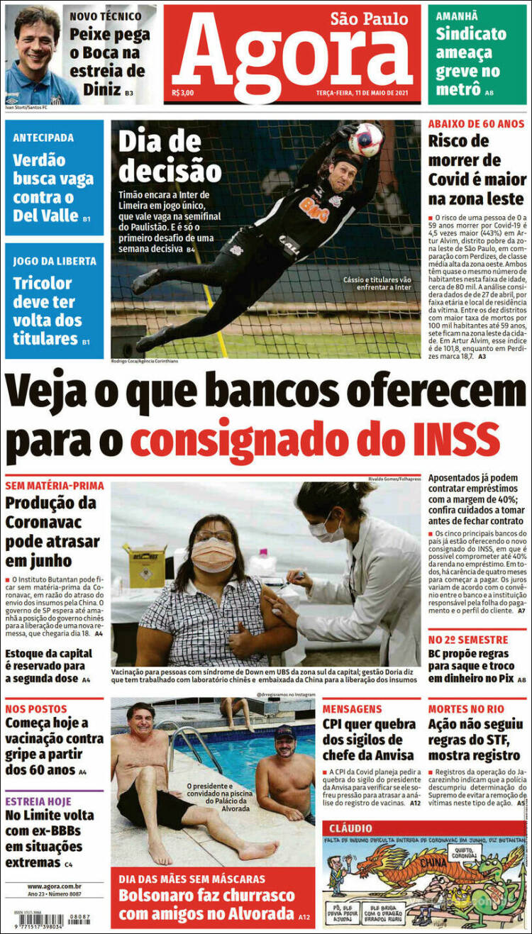 Portada de Agora São Paulo (Brasil)