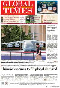 Portada de The Global Times (China)