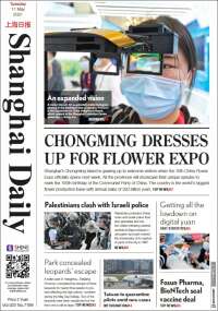 Portada de Shanghai Daily (China)