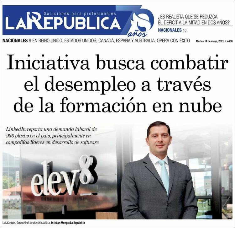 Portada de La República (Costa Rica)