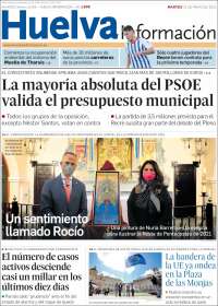 Portada de Huelva Información (España)