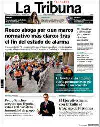 Portada de La Tribuna de Albacete (España)