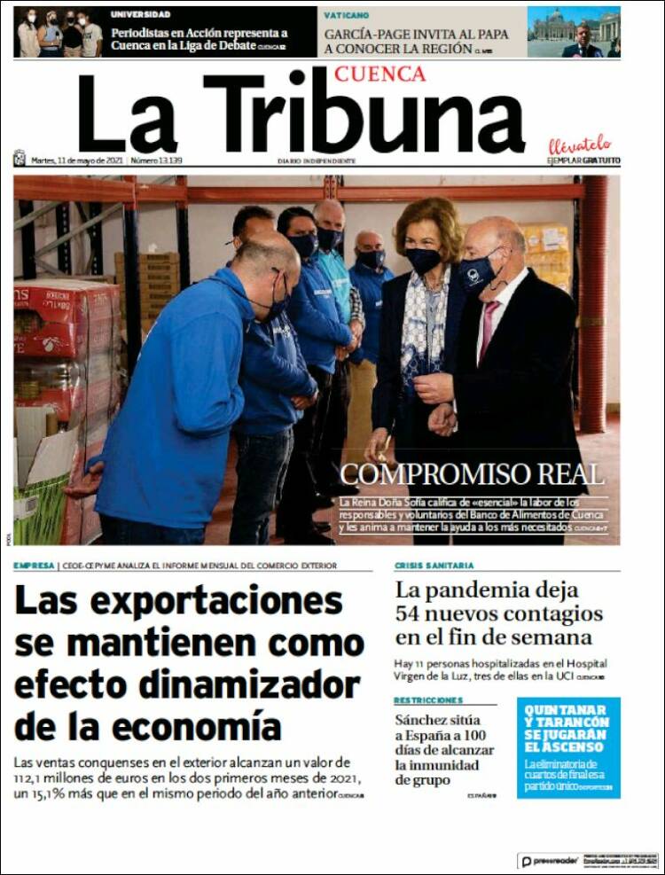 Portada de La Tribuna de Cuenca (España)