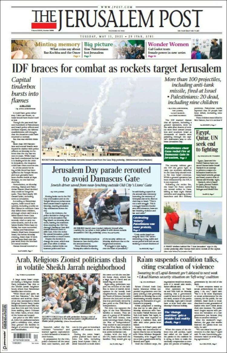 Portada de The Jerusalem Post (Israel)