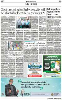 Portada de Hindustan Times (India)