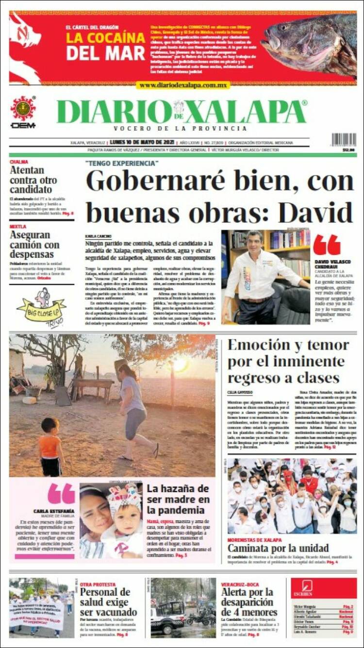 Newspaper Diario de Xalapa (Mexico). Newspapers in Mexico. Tuesday's ...