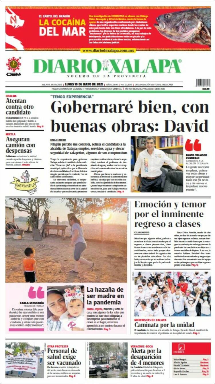 Portada de Diario de Xalapa (México)