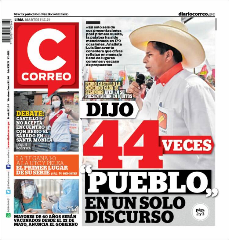Portada de Diario Correo (Per&uacute;)