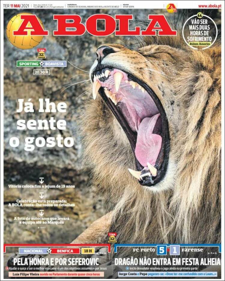 Portada de A Bola (Portugal)