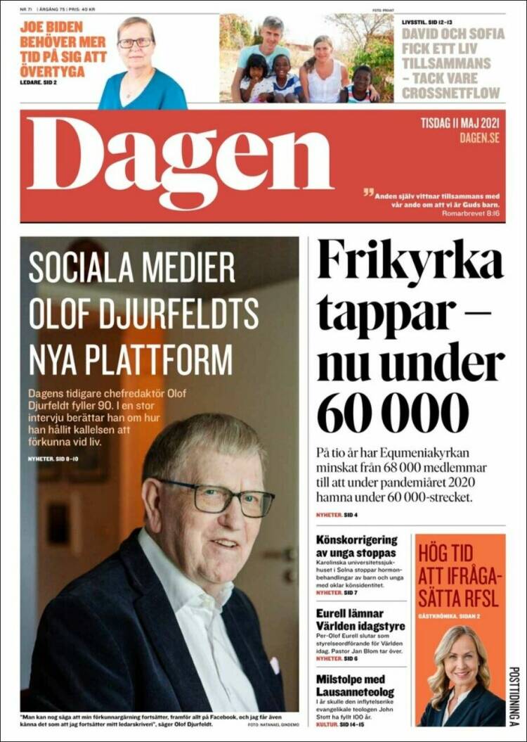 Portada de Dagen (Suecia)