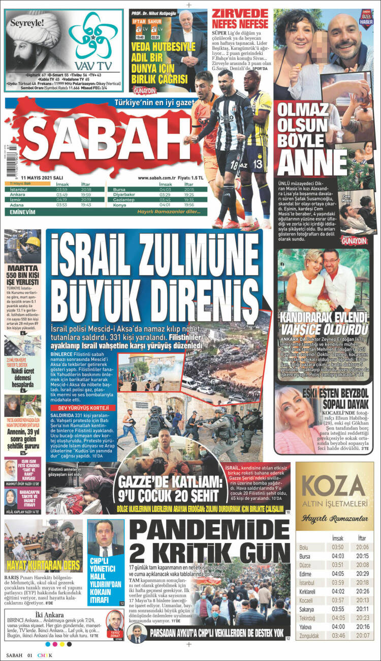 Portada de Sabah (Turqu&iacute;a)