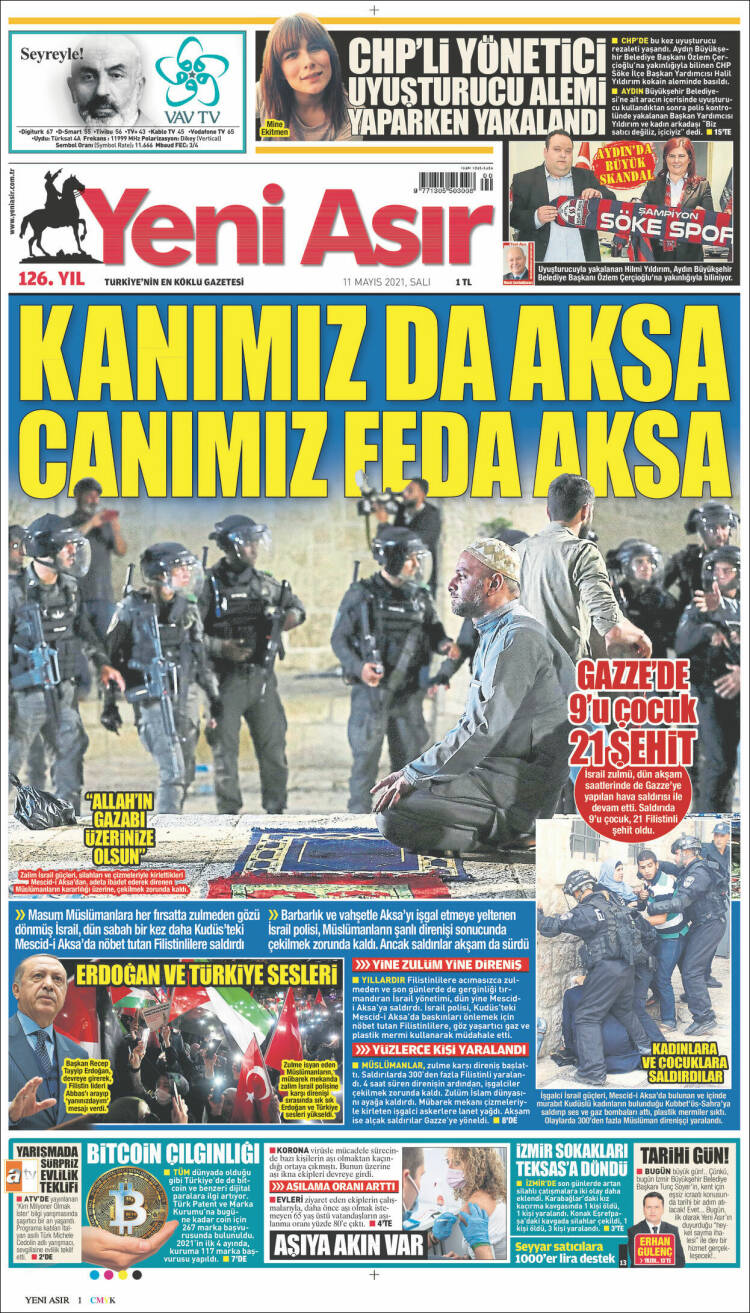 Portada de Yeni Asır (Turqu&iacute;a)