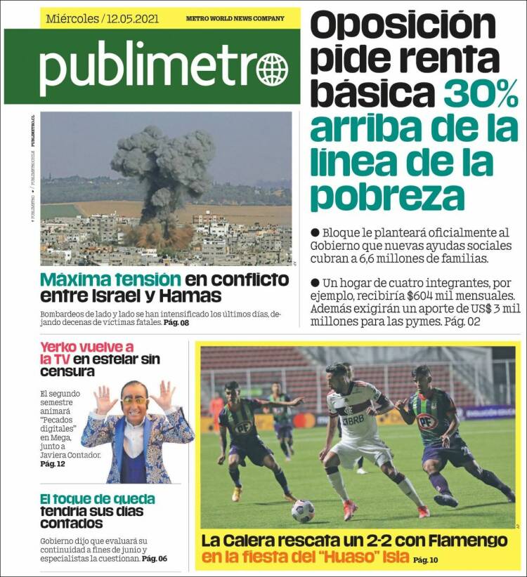 Portada de Publimetro (Chile)