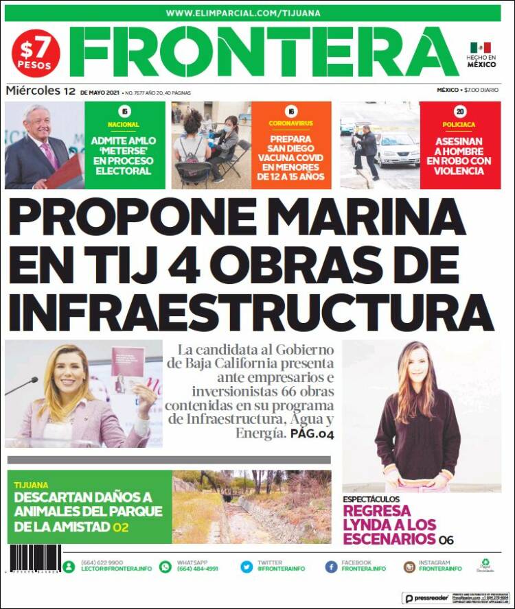 Portada de Frontera (M&eacute;xico)