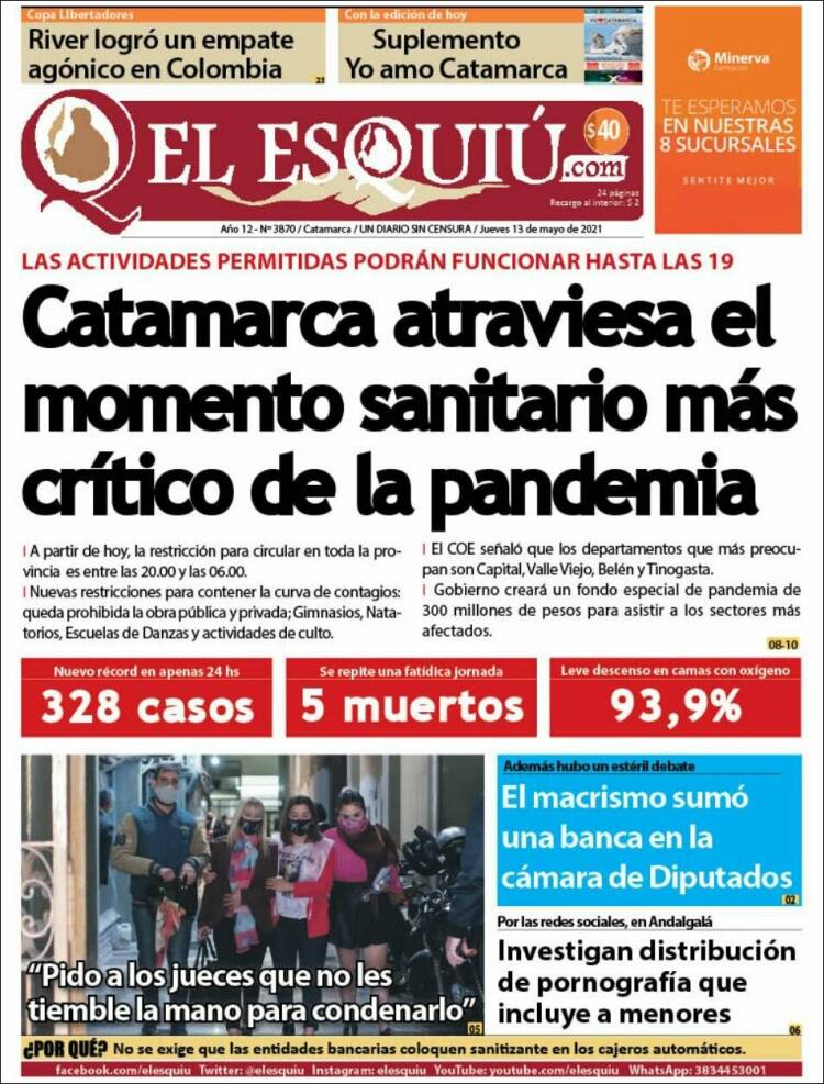 Portada de El Esquiu (Argentina)