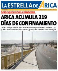 Portada de La Estrella de Arica (Chile)