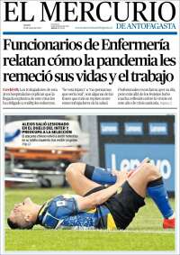 Portada de El Mercurio de Antofagasta (Chile)