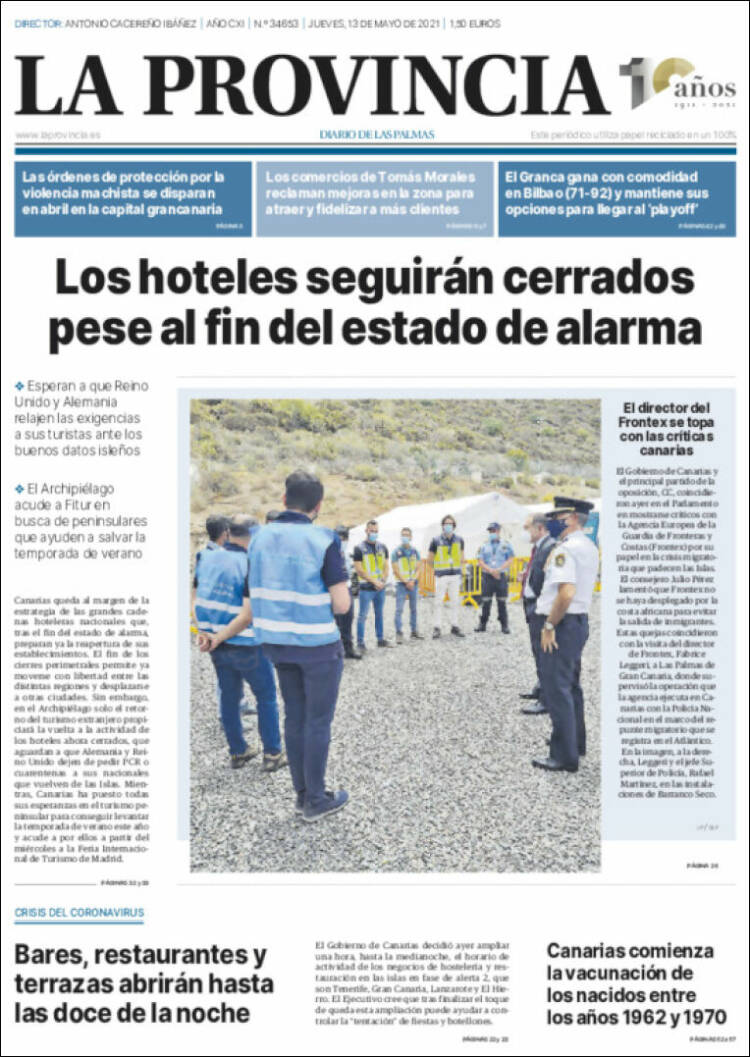 Portada de La Provincia (España)