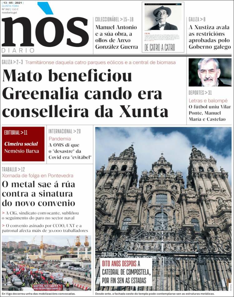 Portada de Nòs Diario (España)